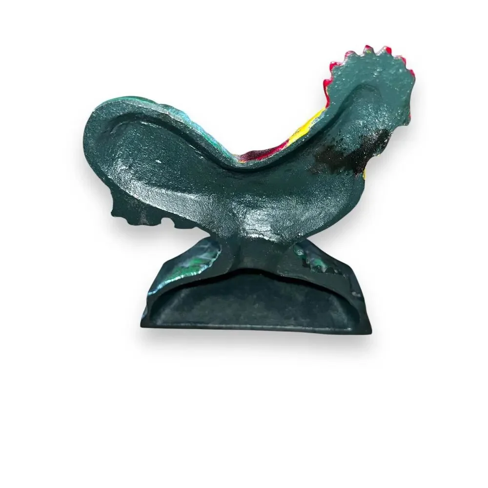 Vintage Cast Iron Rooster Door Stop Farmhouse Country Primitive Decor
